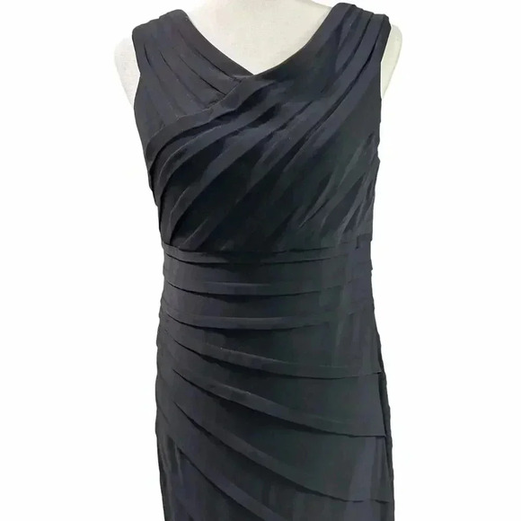 Adrianna Papell Dress Size 8 Women's Sheath Cocktail Ruched Mother of the Bride - Picture 8 of 10